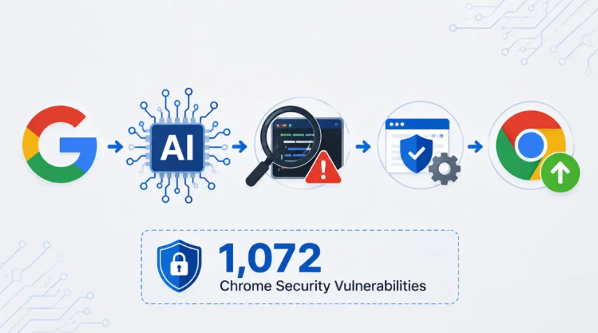 Google ប្រើប្រាស់ភ្នាក់ងារ AI ដើម្បីស្វែងរក និងជួសជុលចំណុចខ្សោយសុវត្ថិភាព Chrome ចំនួន 1,072
